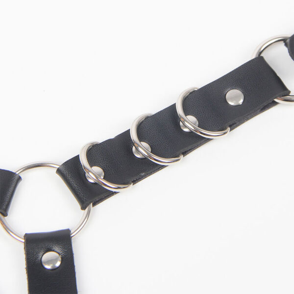 SUBBLIME - HARNAIS CEINTURE ET JARRETIÈRES AVEC ANNEAUX ET CHAÎNE DÉTAIL TAILLE UNIQUE - – Image 7
