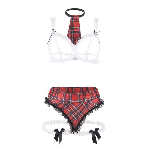 SUBBLIME - COSTUME D'ÉCOLIÈRE SEXY AVEC SOUTIEN-GORGE S/M - – Image 4