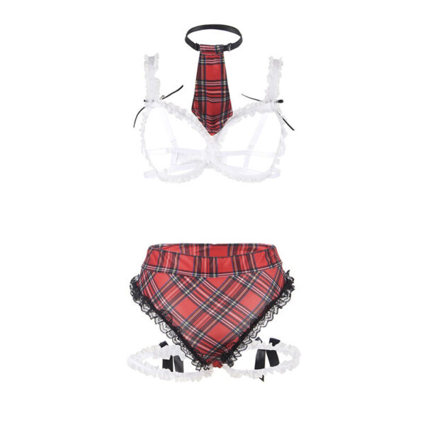 SUBBLIME - COSTUME D'ÉCOLIÈRE SEXY AVEC SOUTIEN-GORGE S/M - – Image 5