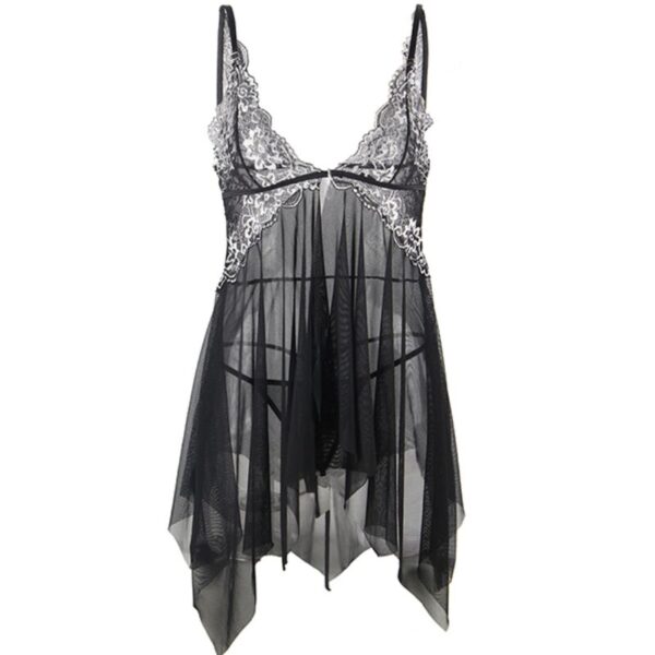 SUBBLIME - BABYDOLL TISSU TULLE POITRINE DENTELLE L/XL - – Image 5