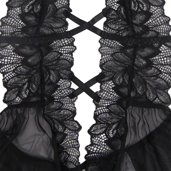 SUBBLIME - TEDDY HALTER NECK DOS NU DENTELLE NOIR L/XL - – Image 7