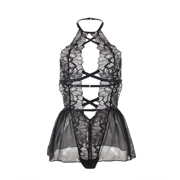 SUBBLIME - TEDDY HALTER NECK DOS NU DENTELLE NOIR L/XL - – Image 5