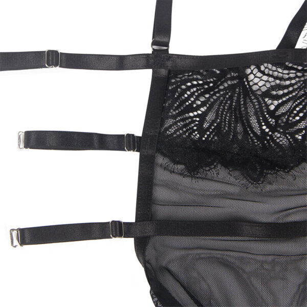 SUBBLIME - BABYDOLL  BRETELLES EN DENTELLE RÉGLABLES NOIR S/M - – Image 7