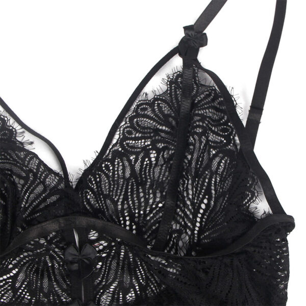 SUBBLIME - BABYDOLL  BRETELLES EN DENTELLE RÉGLABLES NOIR L/XL - – Image 7
