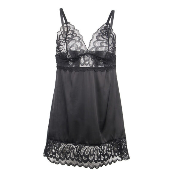 SUBBLIME - BABYDOLL AVEC POITRINE IMPRIMÉ FLEURI NOIR L/XL - – Image 5
