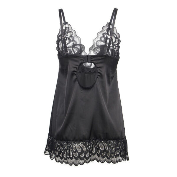 SUBBLIME - BABYDOLL AVEC POITRINE IMPRIMÉ FLEURI NOIR L/XL - – Image 6
