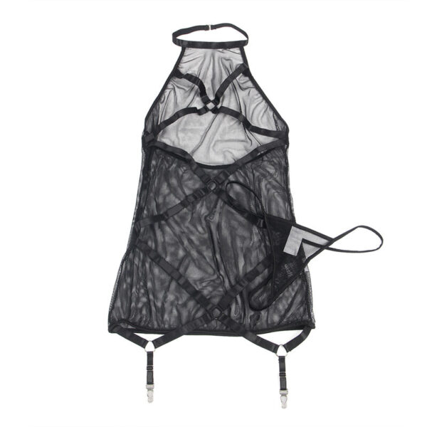 SUBLLIME - ROBE TRANSPARENTE  COL DOS NOIR L/XL - – Image 4