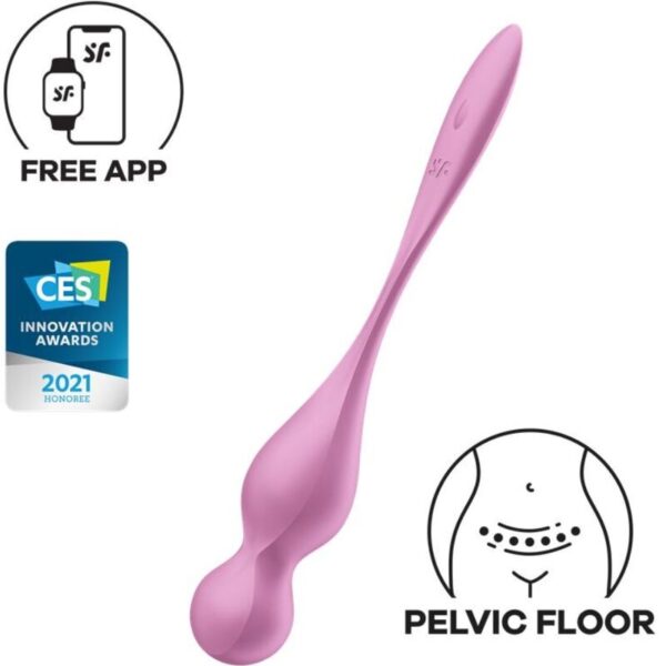SATISFYER - BALLES VIBRANTES DE KEGEL LOVE BIRDS ROSE -