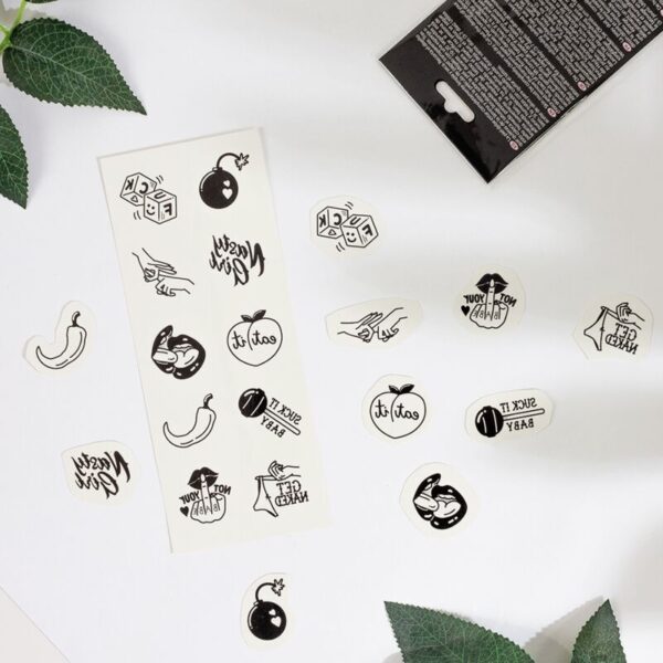 SECRET PLAY - LOT DE 10 TATOUAGES TEMPORAIRES SPICY COLLECTION - – Image 2