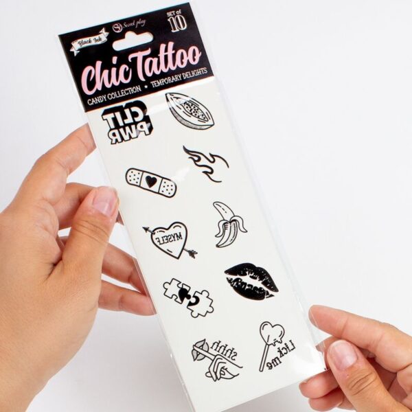 SECRET PLAY - ENSEMBLE DE 10 TATOUAGES TEMPORAIRES CANDY COLLECTION - – Image 3