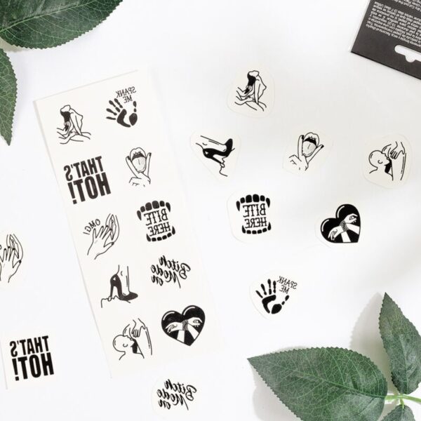 SECRET PLAY - ENSEMBLE DE 10 TATOUAGES TEMPORAIRES KINKY COLLECTION - – Image 2