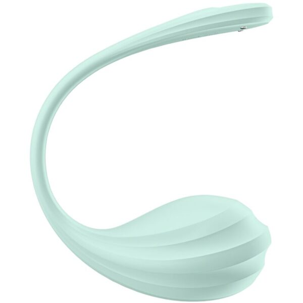 SATISFYER - APPLICATION GRATUITE STIMULATEUR DE POINT G PÉTALE LISSE VERT D'EAU - – Image 5