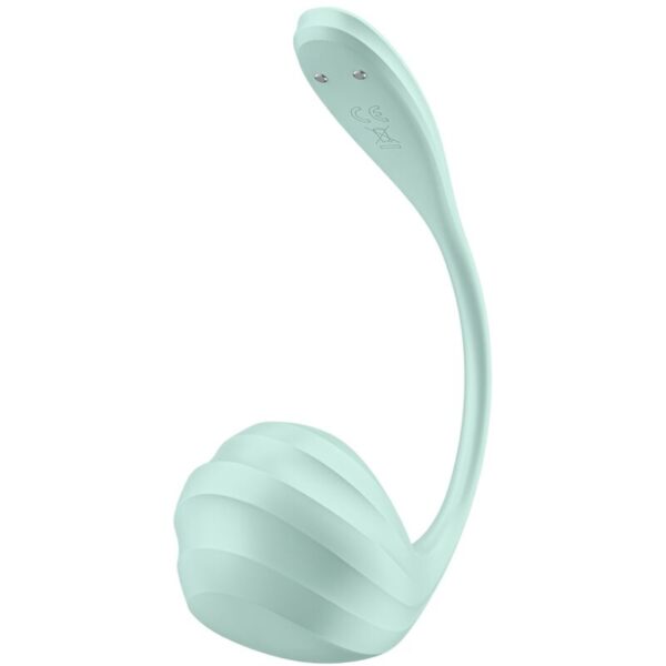SATISFYER - APPLICATION GRATUITE STIMULATEUR DE POINT G PÉTALE LISSE VERT D'EAU - – Image 3