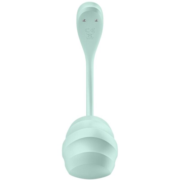 SATISFYER - APPLICATION GRATUITE STIMULATEUR DE POINT G PÉTALE LISSE VERT D'EAU - – Image 2