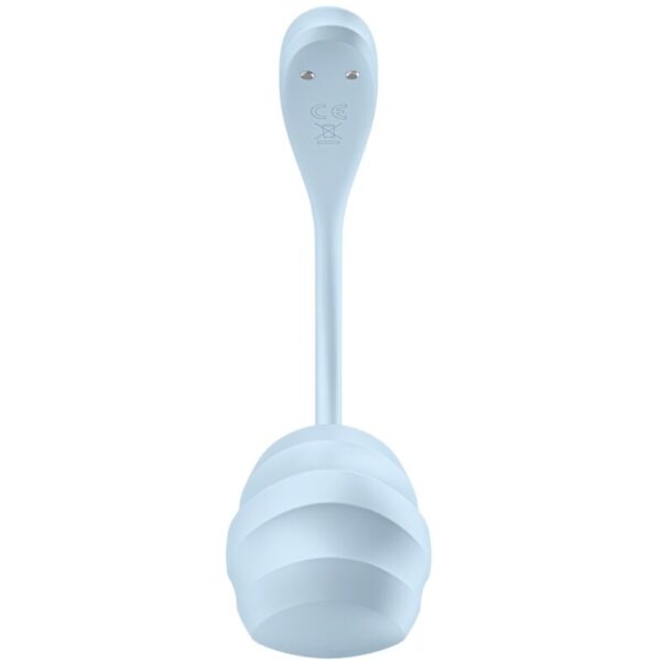 SATISFYER - APPLICATION GRATUITE STIMULATEUR DE POINT G PÉTALE LISSE BLEU CIEL - – Image 2