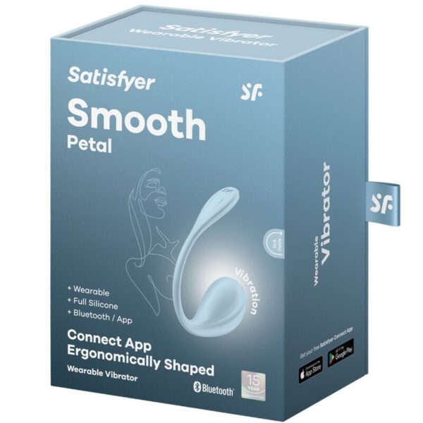 SATISFYER - APPLICATION GRATUITE STIMULATEUR DE POINT G PÉTALE LISSE BLEU CIEL - – Image 6