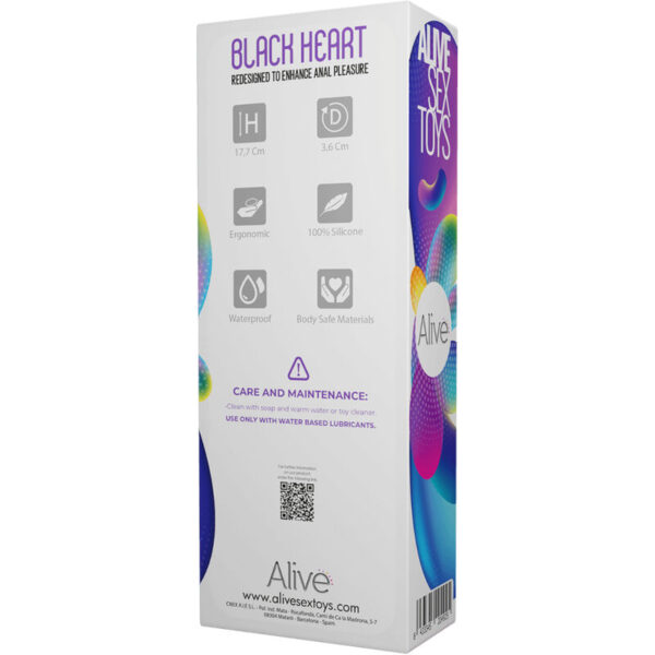 ALIVE - STIMULATEUR ANAL NOIR COEUR SARCELLE - – Image 4