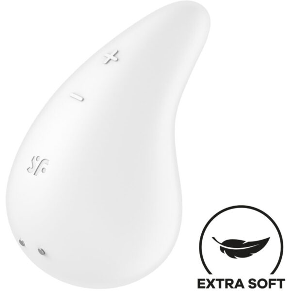 SATISFYER - VIBRATEUR DEW DROP LAY-ON BLANC -