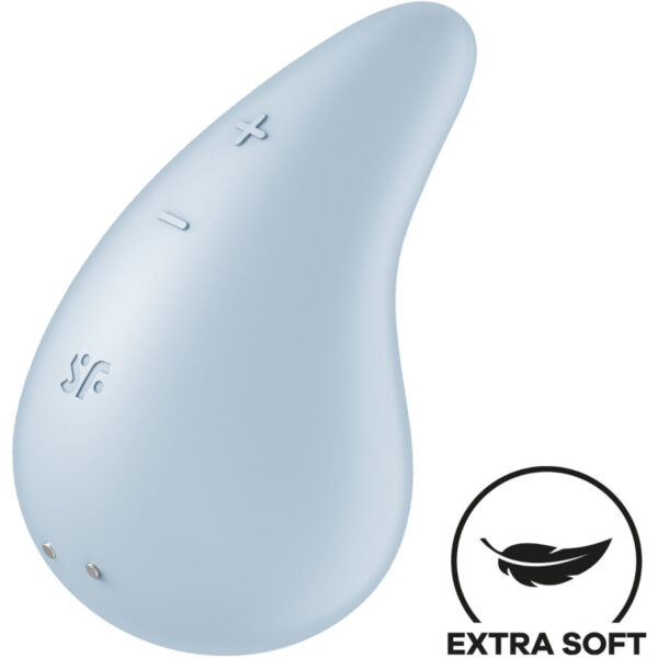 SATISFYER - VIBRATEUR DEW DROP LAY-ON BLEU -