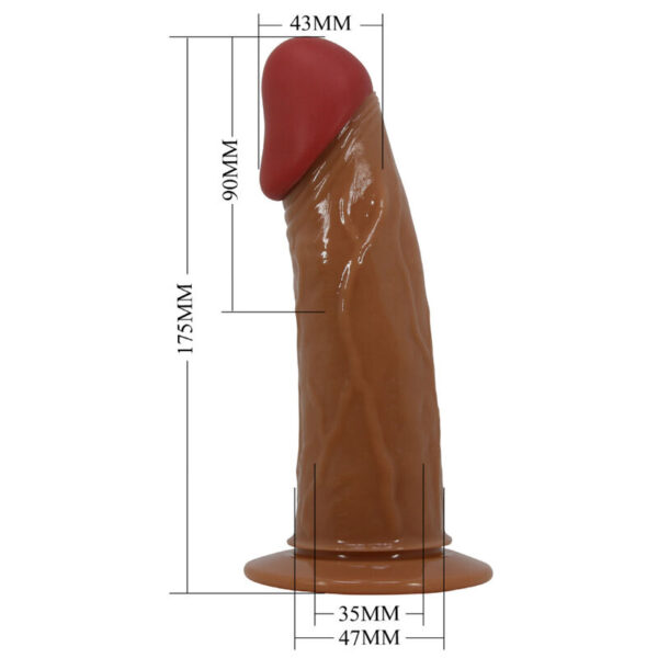 PRETTY LOVE - SLIP HARNAIS STARKS DILDO VIBRANT MULTI-VITESSES 17,5 CM MARRON CLAIR - – Image 6