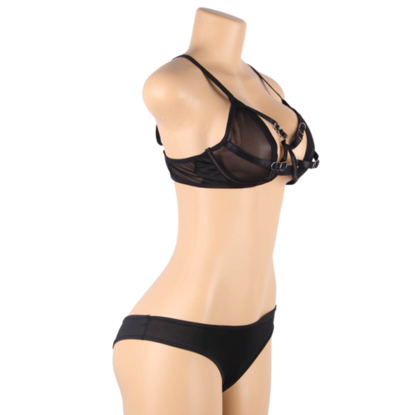SUBBLIME - ENSEMBLE DEUX PIÈCES DE SOUTIEN-GORGE TRANSPARENT ET BANDES S/M - – Image 7