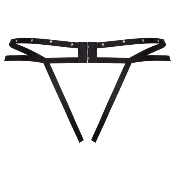 LIVCO CORSETTI FASHION - STRING NOMADE SANS CROTCHLESS NOIR - – Image 4