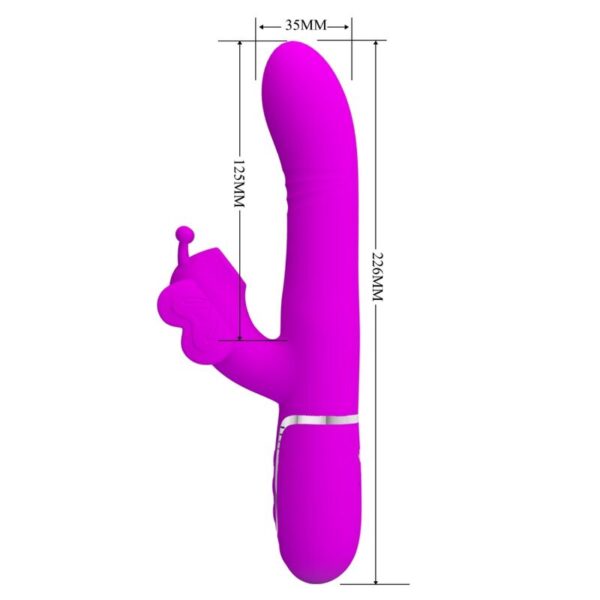 PRETTY LOVE - VIBRATEUR MULTIFONCTION LAPIN 4 EN 1 PAPILLON FUCHSIA - – Image 7