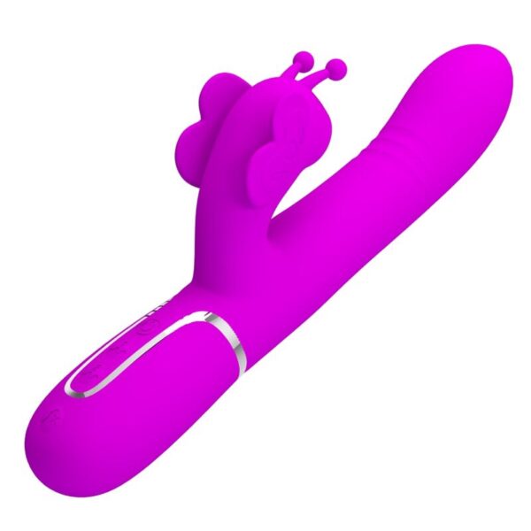 PRETTY LOVE - VIBRATEUR MULTIFONCTION LAPIN 4 EN 1 PAPILLON FUCHSIA - – Image 3