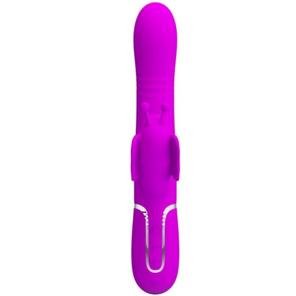PRETTY LOVE - VIBRATEUR MULTIFONCTION LAPIN 4 EN 1 PAPILLON FUCHSIA - – Image 2