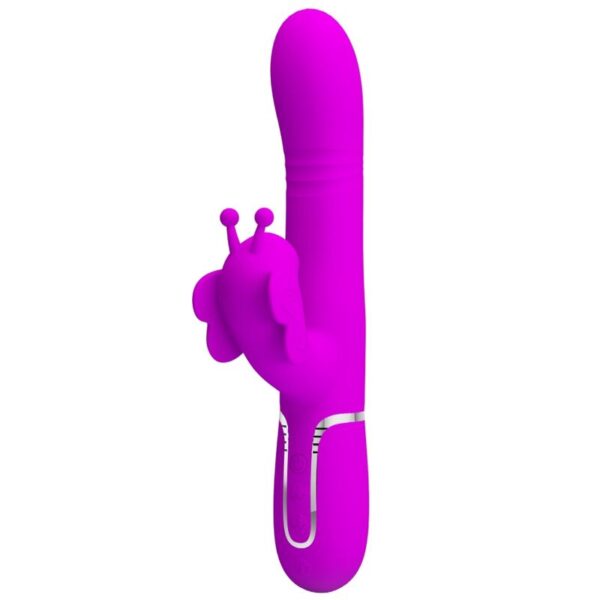 PRETTY LOVE - VIBRATEUR MULTIFONCTION LAPIN 4 EN 1 PAPILLON FUCHSIA -