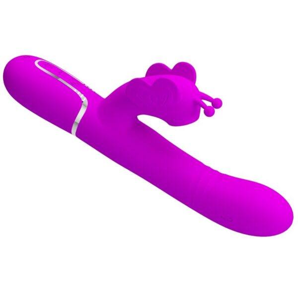 PRETTY LOVE - VIBRATEUR MULTIFONCTION LAPIN 4 EN 1 PAPILLON FUCHSIA - – Image 5