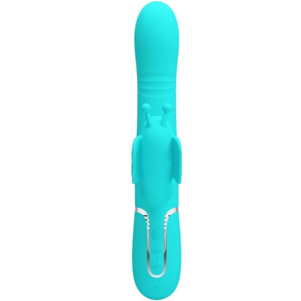PRETTY LOVE - VIBRATEUR MULTIFONCTION LAPIN 4 EN 1 PAPILLON AQUA VERT - – Image 2
