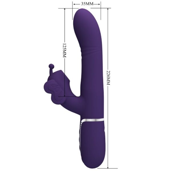 PRETTY LOVE - VIBRATEUR MULTIFONCTION LAPIN 4 EN 1 PAPILLON VIOLET - – Image 7