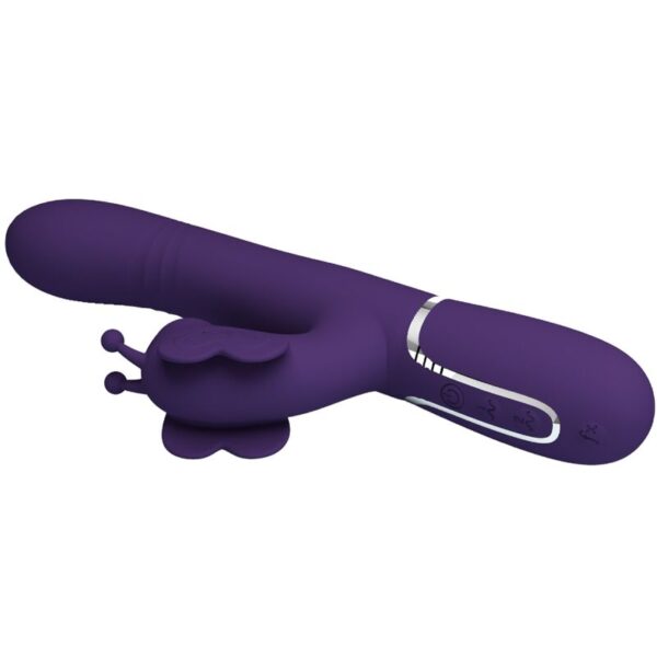 PRETTY LOVE - VIBRATEUR MULTIFONCTION LAPIN 4 EN 1 PAPILLON VIOLET - – Image 6