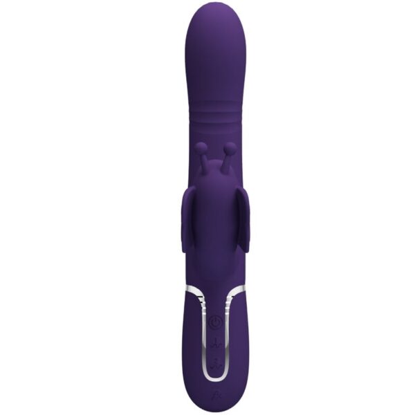 PRETTY LOVE - VIBRATEUR MULTIFONCTION LAPIN 4 EN 1 PAPILLON VIOLET - – Image 2