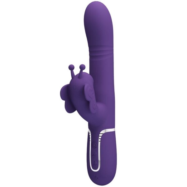 PRETTY LOVE - VIBRATEUR MULTIFONCTION LAPIN 4 EN 1 PAPILLON VIOLET -