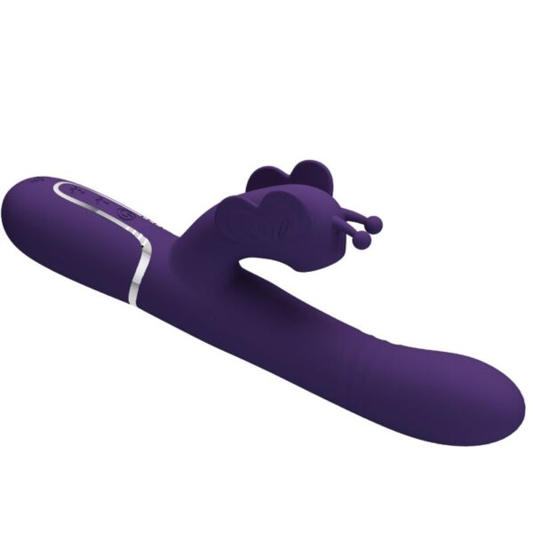 PRETTY LOVE - VIBRATEUR MULTIFONCTION LAPIN 4 EN 1 PAPILLON VIOLET - – Image 5
