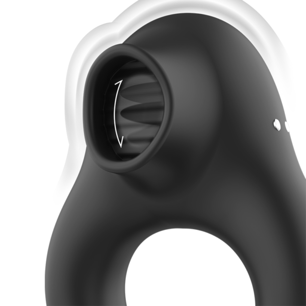 ARMONY - ANNEAU VIBRATEUR EN SILICONE 3 MOTEURS RECHARGEABLE NOIR - OR - – Image 2