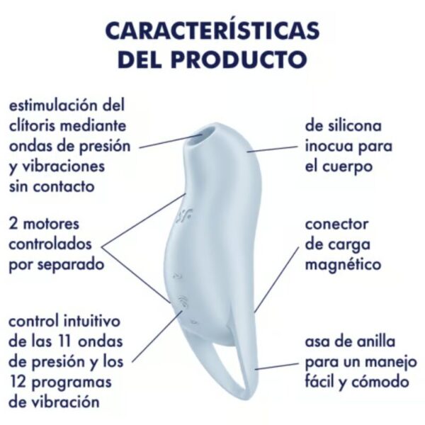 SATISFYER - STIMULATEUR DE CLITORIS POCKET PRO 1 BLEU CLAIR - – Image 4