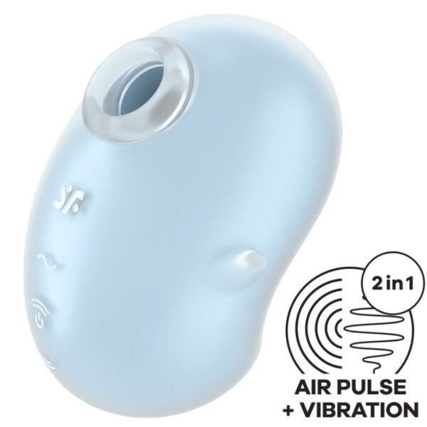 SATISFYER - VIBRATEUR  POSER CUTIE GHOST BLEU CLAIR -