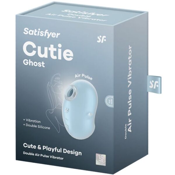 SATISFYER - VIBRATEUR  POSER CUTIE GHOST BLEU CLAIR - – Image 5