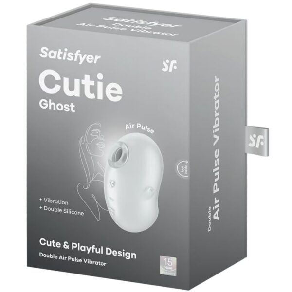 SATISFYER - VIBRATEUR  POSER CUTIE GHOST BLANC - – Image 5