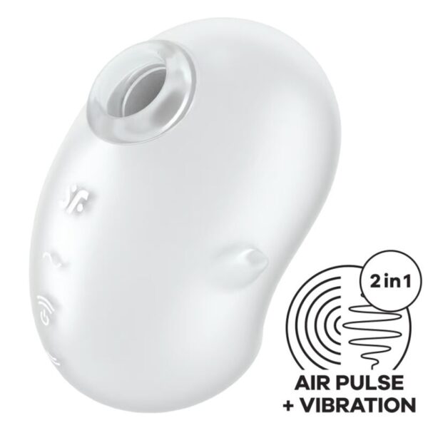 SATISFYER - VIBRATEUR  POSER CUTIE GHOST BLANC -