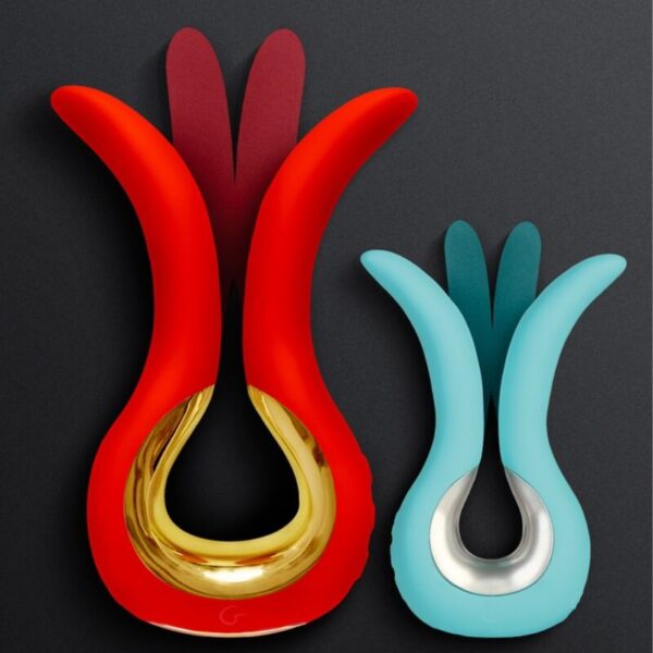 G-VIBE - VIBRATEUR GVIBE MAXI À DEUX EMBOUTS FLEXIBLES CORAIL - – Image 3