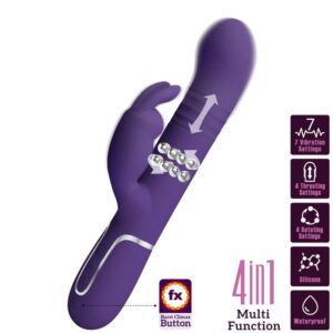 PRETTY LOVE - COALE VIBRATEUR  RABBIT 4 EN 1 VIOLET -