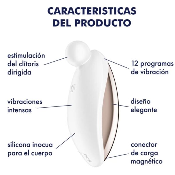 SATISFYER - VIBRATEUR SPOT ON 2 LAY-ON BLANC - – Image 4