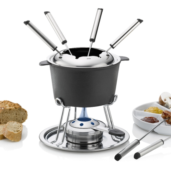 Fonduesets Comore service à fondue 800 ml 11 pièces noir - Kela Keuken – Image 9
