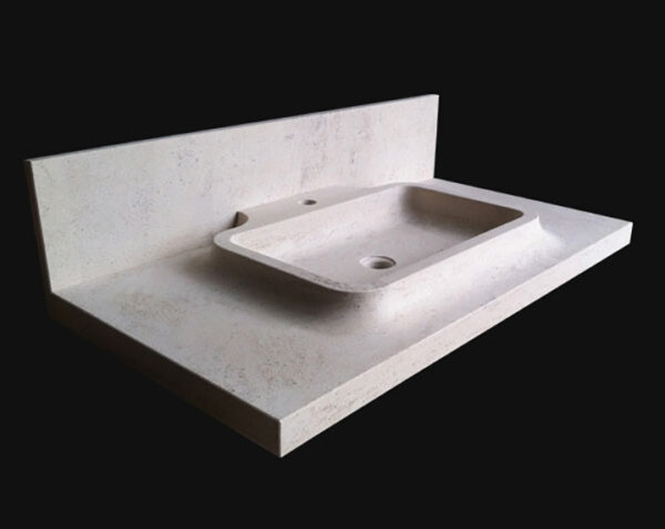 Vasque en pierre Oppio - 90 x 50 x 10 - Lanvignes Antiquaire - COMPTOIR DES PIERRES – Image 3