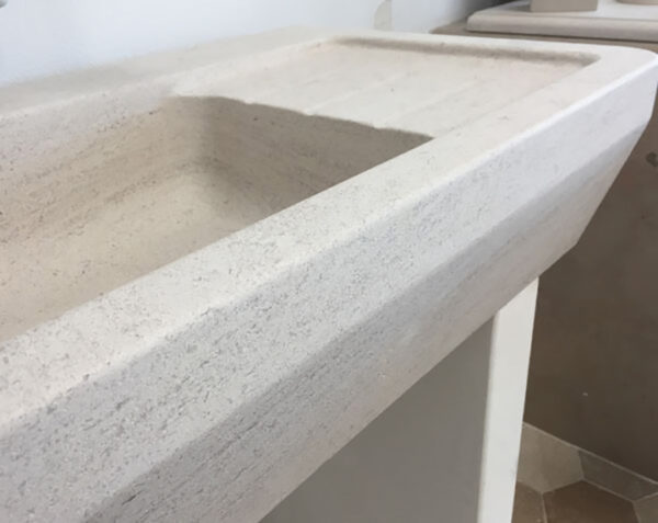 Evier en pierre Beaune - 110 x 60 x 15 - Charmot Clair Adouci - COMPTOIR DES PIERRES – Image 3