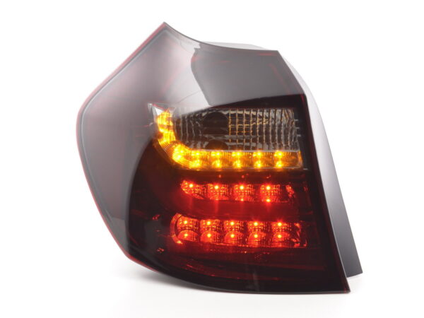 Jeu de feux arrière à LED BMW Série 1 E87 / E81 3/5 portes. 04-07 rouge / noir - – Image 3
